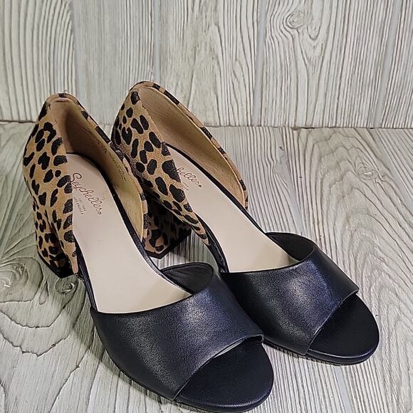 Seychelles Shabby Chic Leopard Heeled Sandals Womens Size 6.5 NEW - Picture 11 of 15